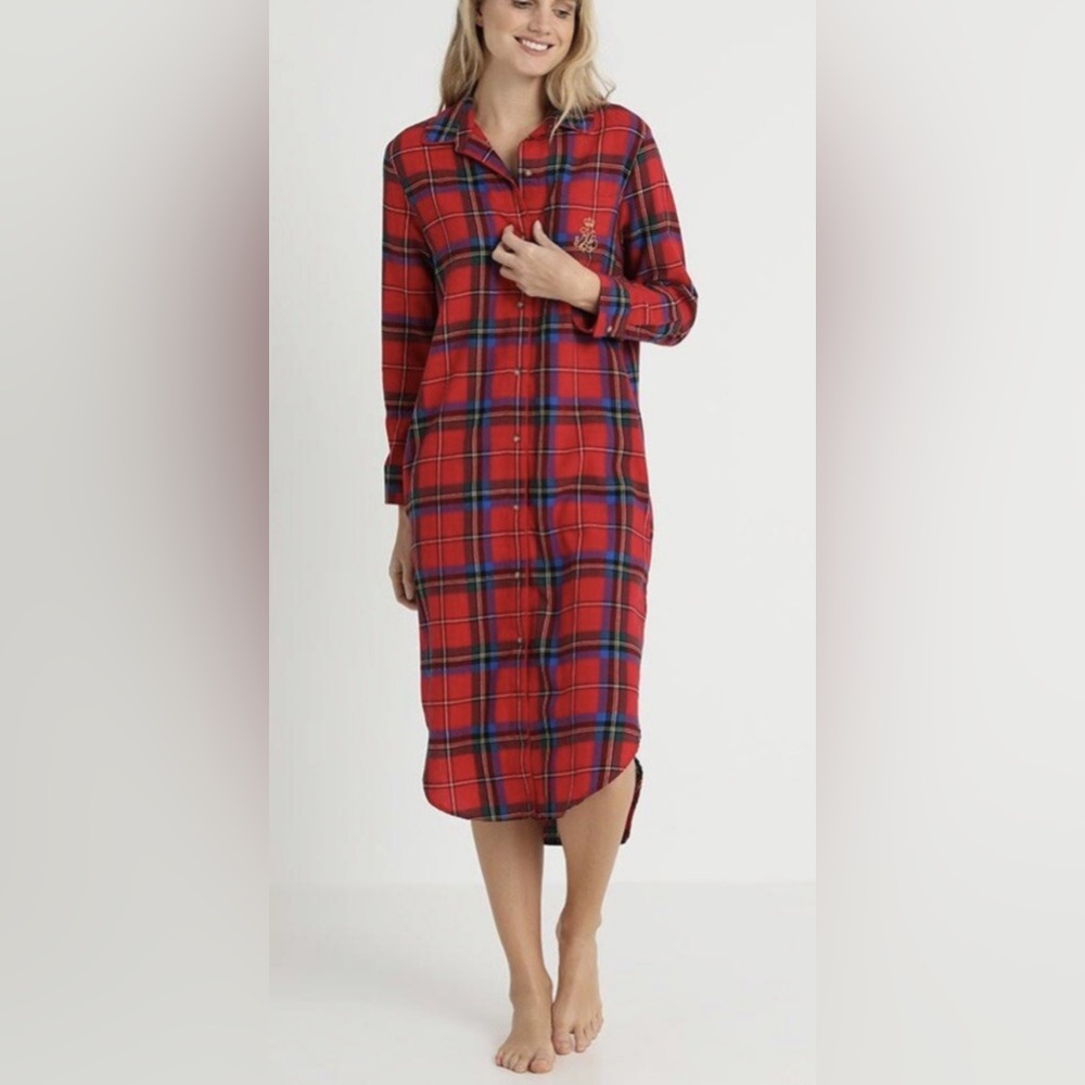 Ralph Lauren Brushed Twill Long Sleep Shirt